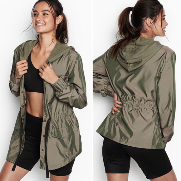 Victoria's Secret Jackets & Blazers - NWT Victoria Sport Snap Front Hooded Tie Jacket